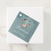 Marsala-Blümchenozeanmonogramm Geschenkanhänger (Beispiel)