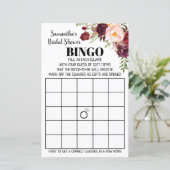 Marsala Blume Bridal Bingo Polterabend Game (Stehend Vorderseite)
