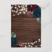 Marsala Blume Empfang-Abschlusskarte Begleitkarte (Rückseite)