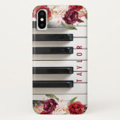Marsala Blume Pianist individuelle Name Musik Case-Mate iPhone Hülle (Rückseite)