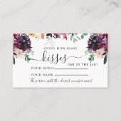 Marsala Blume Wie viele Kisses Showspielkarte Platzkarte (Vorderseite)