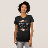 Marsala-Blumen-Braut-Team-T-Shirt T-Shirt (Vorne ganz)