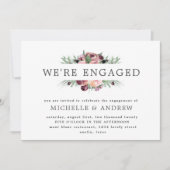 Marsala-Blumenkranz-Verlobung Einladung (Vorderseite)