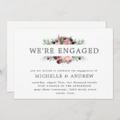 Marsala-Blumenkranz-Verlobung Einladung (Vorne/Hinten)