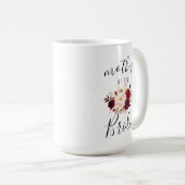 Marsala Blush Boho Mutter der Bride Geschenk 15 oz Kaffeetasse (VorderseiteRechts)