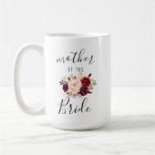 Marsala Blush Boho Mutter der Bride Geschenk 15 oz Kaffeetasse (Links)