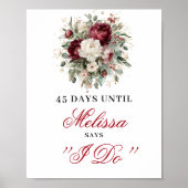 Marsala Blush Burgundy Dais Until I Do Poster (Vorne)