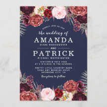 Marsala Blush Peony Wedding Einladungen