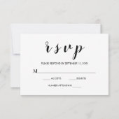 Marsala Boho Hochzeit im Herbst RSVP Card Karte (Rückseite)