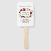 Marsala Bortered Wedding Program Fächer (Vorderseite)