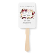 Marsala Bortered Wedding Program