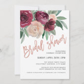 Marsala-Brautparty Einladung (Vorderseite)