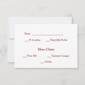 Marsala Bronze Rose Floral Wedding RSVP Karte (Rückseite)