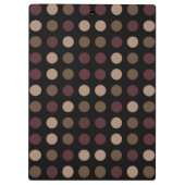 Marsala Brown Black Polka Dot Monogram Clipboard Klemmbrett (Rückseite)