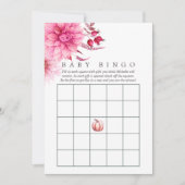 Marsala - Burgund & Blush Herbst Baby Bingo Einladung (Vorderseite)