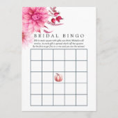 Marsala - Burgund und Blush Herbst Bridal Bingo Hinweiskarte (Vorderseite)