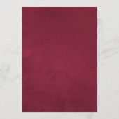 Marsala - Burgund und Blüte Herbstbergsberatung Hinweiskarte (Rückseite)