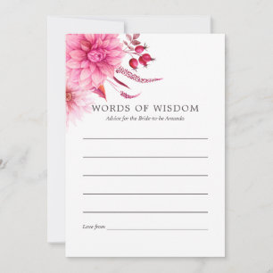 Marsala - Burgund und Blüte Herbstbergsberatung Hinweiskarte