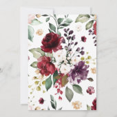 Marsala & Burgund Wreath 60. Geburtstagsfeier Einladung (Rückseite)