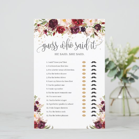 Marsala burgundy Blumenratte, der sagte, es Spiel (Stehend Vorderseite)