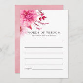 Marsala - Burgundy & Blush Herbst Babyberatung Hinweiskarte (Vorne/Hinten)