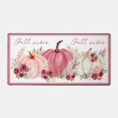 Marsala Burgundy Boho Fall Pumpkins Name Desk Mat Schreibtischunterlage (Vorderseite)