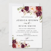 Marsala burgundy einladung (Vorderseite)