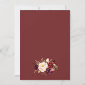 Marsala burgundy einladung (Rückseite)