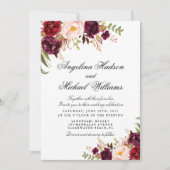 Marsala burgundy einladung (Vorderseite)