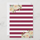 Marsala Burgundy Fall Baby Shower Gender Neutral Einladung (Rückseite)