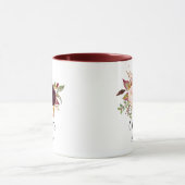 Marsala burgundy Floral Bridesmaid Tasse (Zentrum)
