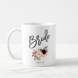 Marsala burgundy Floral brie Kaffeetasse