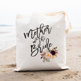 Marsala burgundy Floral Mutter der Braut Tragetasche