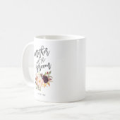 Marsala burgundy Floral Mutter des Bräutigams Kaffeetasse (Vorderseite Links)