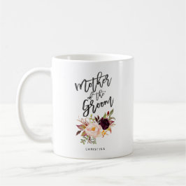 Marsala burgundy Floral Mutter des Bräutigams Kaffeetasse