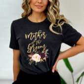Marsala burgundy Floral Mutter des Bräutigams T-Shirt