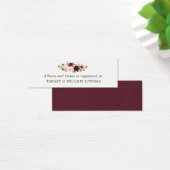 Marsala Burgundy Floral Wedding Card (Schreibtisch)