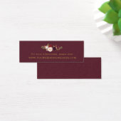 Marsala Burgundy Gold Floral Wedding Website Cards (Schreibtisch)