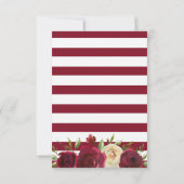 Marsala Burgundy Herbst Winter Wedding Enclosure RSVP Karte (Rückseite)