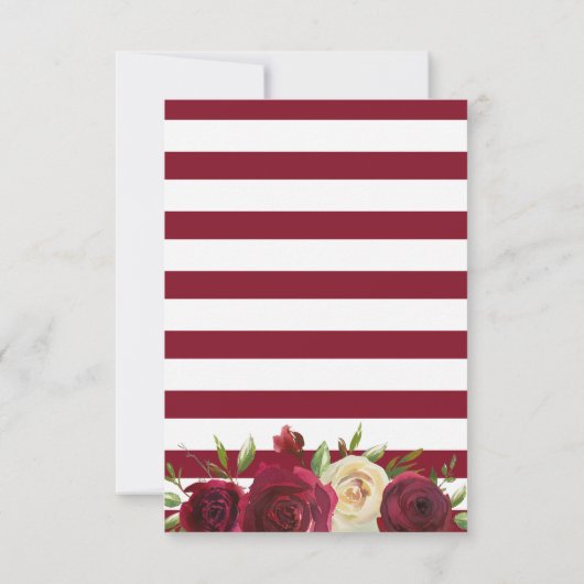 Marsala Burgundy Herbst Winter Wedding Enclosure RSVP Karte (Rückseite)