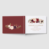 Marsala Burgundy Herbstwochenbuch Gästebuch (Voll)