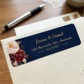 Marsala Burgundy Pink Floral Navy Blue