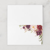 Marsala Burgundy Platzkarten (Außenseite Aufgefaltet)