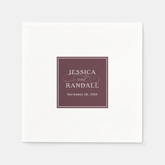 Marsala Burgundy Red Classic Serviette (Vorderseite)