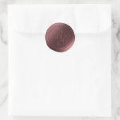 Marsala Calligraphy Monogram Wax Siegel Stickers (Tasche)