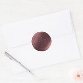 Marsala Calligraphy Monogram Wax Siegel Stickers (Umschlag)