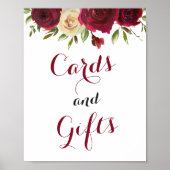 Marsala Cards und Geschenke Hochzeitssegment Braut Poster (Vorne)