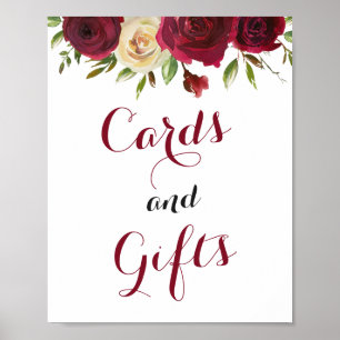 Marsala Cards und Geschenke Hochzeitssegment Braut Poster
