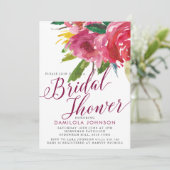 Marsala Cascade Brautparty Einladung (Stehend Vorderseite)