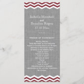 Marsala Chevrons über das Programm für graue Hochz (Vorderseite)